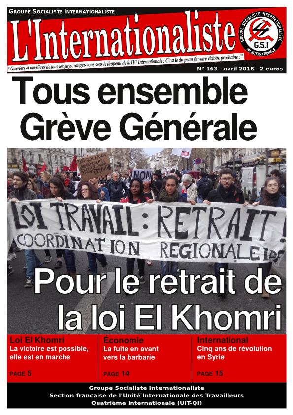 Une de l'Internationaliste 163