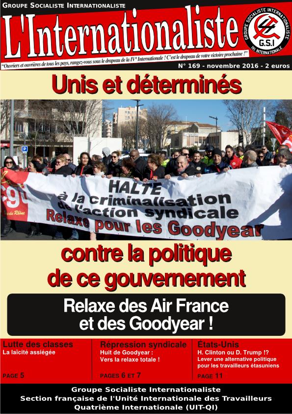 Une de l'Internationaliste 169