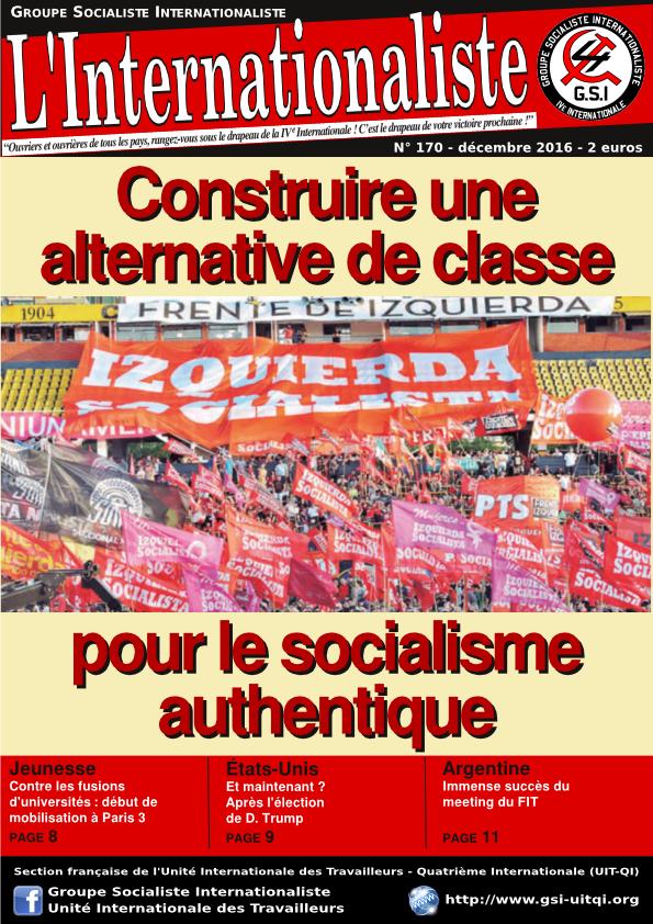 Une de l'Internationaliste 170