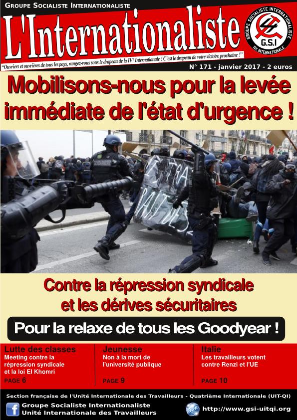 Une de l'Internationaliste 171