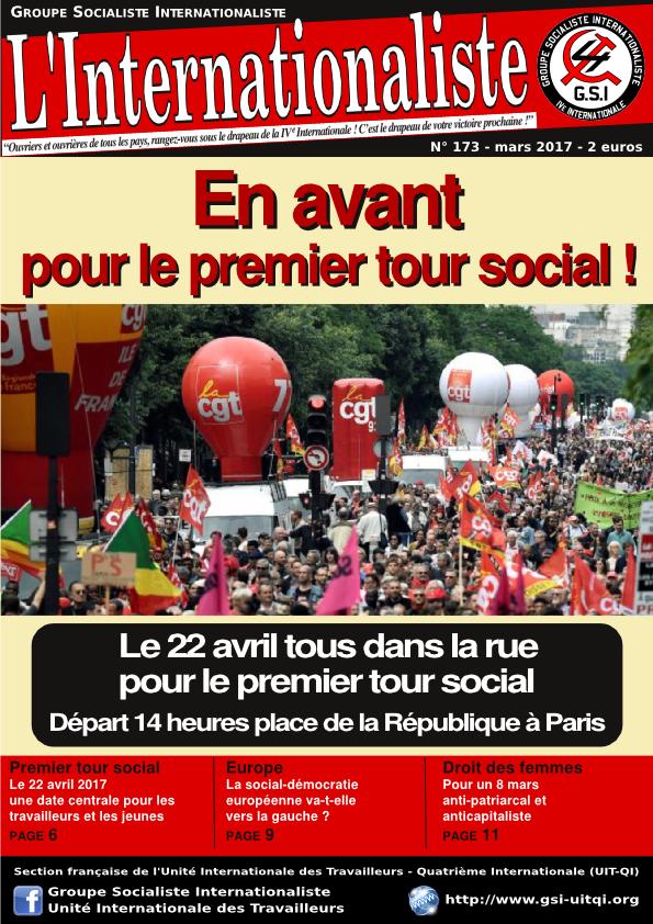 Une de l'Internationaliste 173