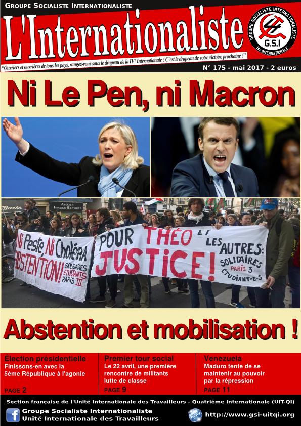 Une de l'Internationaliste 175